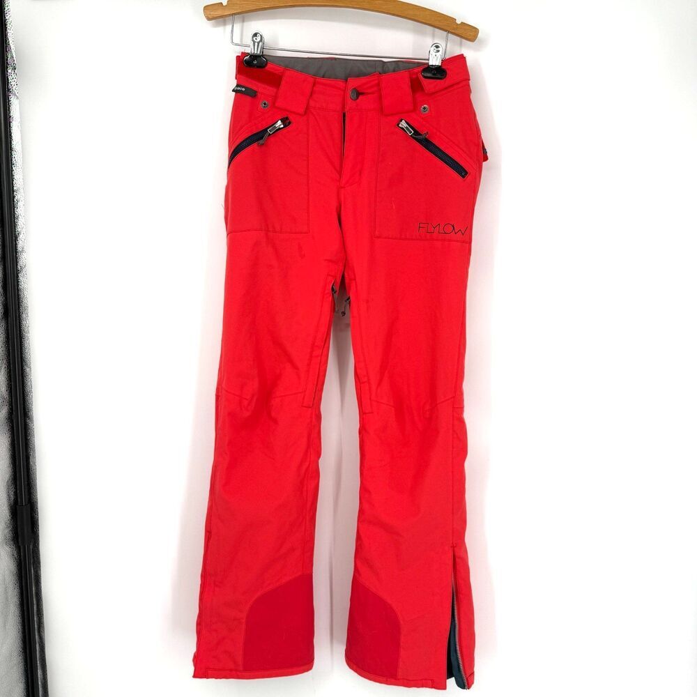 Flylow Snow Snowboard Ski Pants Intuitive Fabric 2 Layers Pink Red Women XS